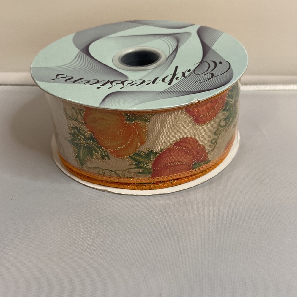 10 Yards of Expressions Fall Wired Ribbon - Picture 5 of 7